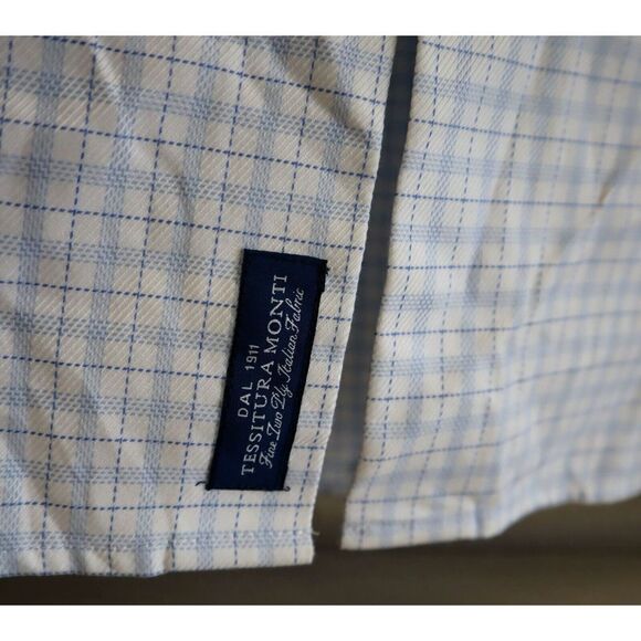 Suitsupply Men Sz 40-7 / 15 3/4L Plaid Egyptian Cotton Button Down L/S Shirt $12 - Picture 10 of 12